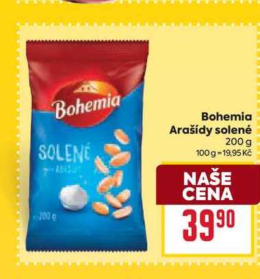 Bohemia Arašídy solené 200 g 