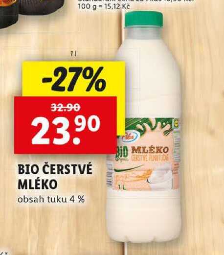 BIO ČERSTVÉ MLÉKO, 1 l