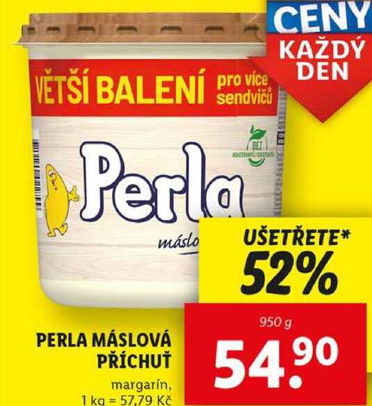 PERLA MÁSLOVÁ PŘÍCHUŤ, 950 g
