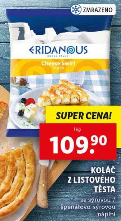 KOLÁČ Z LISTOVÉHO TĚSTA, 1 kg