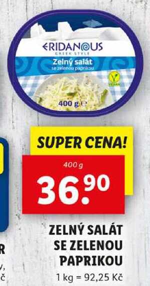 ZELNÝ SALÁT SE ZELENOU PAPRIKOU, 400 g