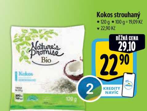   Kokos strouhaný • 120 g 