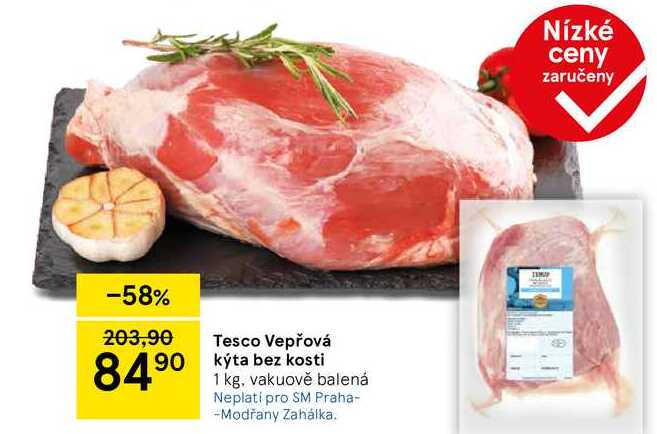 Tesco Vepřová kýta bez kosti, 1 kg