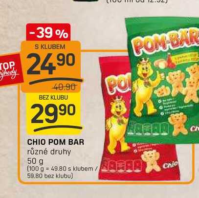 CHIO POM BAR různé druhy 50 g 