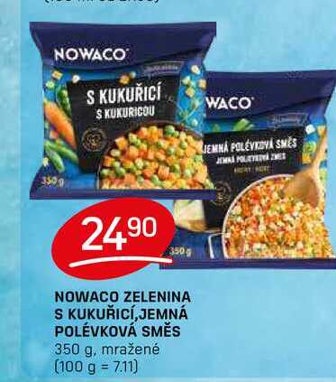 NOWACO ZELENINA S KUKUŘICÍ, JEMNÁ POLÉVKOVÁ SMĚS 350 g