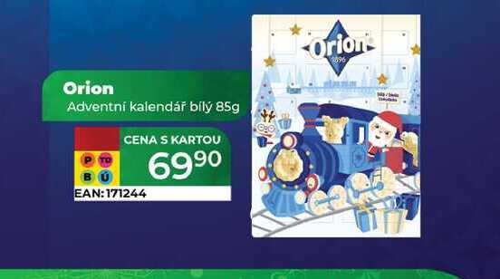 Orion Adventní kalendář bílý 85g 