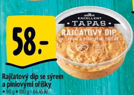 Rajčatový dip se sýrem a piniovými oříšky, 90 g 