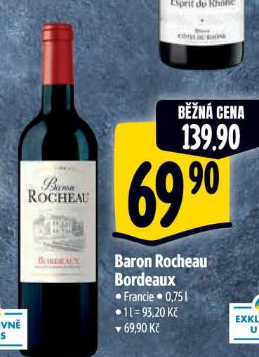 Baron Rocheau Bordeaux, 0,75 l