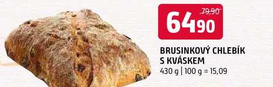 Brusinkový chlebík s kváskem 430 g