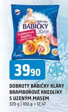 Dobroty Babičky Kláry bramborové knedlíky s uzeným masem 320g