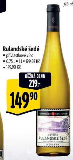 Rulandské šedé, 0,75 l