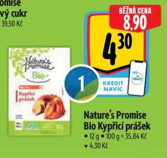 Nature's Promise Bio Kypřící prášek, 12 g