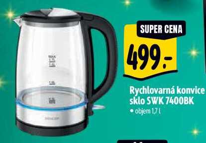 Rychlovarná konvice sklo SWK 7400BK