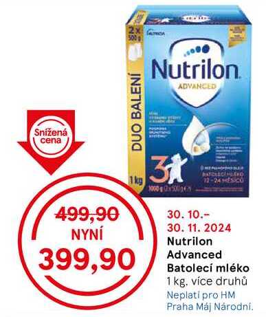 Nutrilon Advanced Batolecí mléko, 1 kg