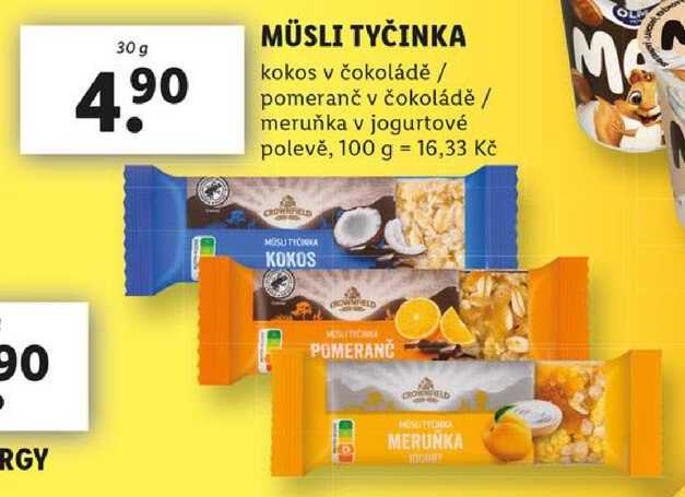 MÜSLI TYČINKA, 30 g