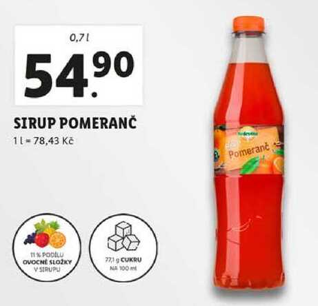 SIRUP POMERANČ, 0,7 l