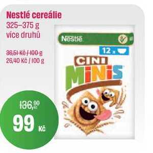 Nestlé Dětské cereálie 375g, vybrané druhy