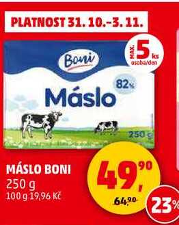 Boni Máslo 82%, 250 g