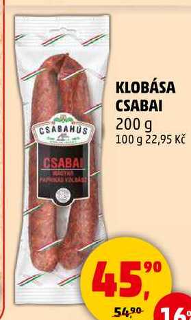 KLOBÁSA CSABAI, 200 g