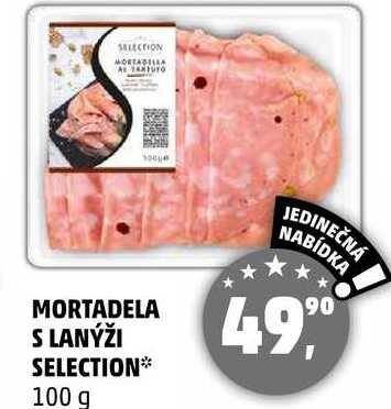 MORTADELA S LANÝŽI SELECTION, 100 g