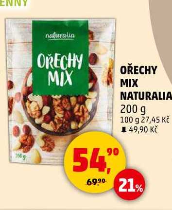 OŘECHY MIX NATURALIA, 200 g 