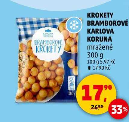 KROKETY BRAMBOROVÉ KARLOVA KORUNA mražené, 300 g