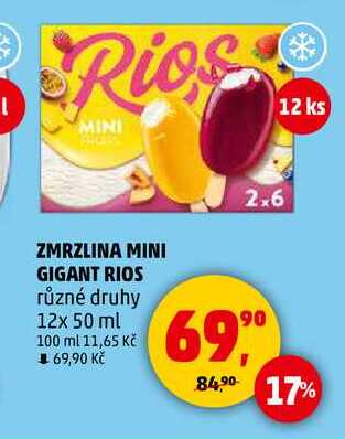 ZMRZLINA MINI GIGANT RIOS různé druhy, 12x 50 ml 