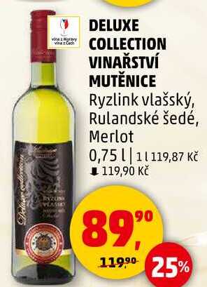 DELUXE COLLECTION VINAŘSTVÍ MUTĚNICE Ryzlink vlašský, 0,75 l 