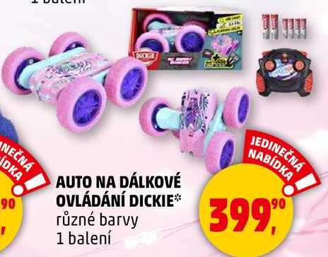 AUTO NA DÁLKOVÉ OVLÁDÁNÍ DICKIE různé barvy, 1 balení 