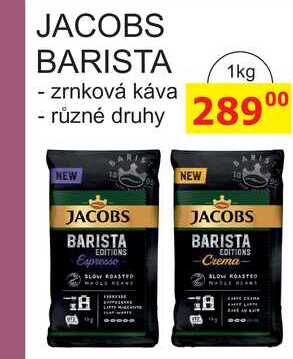 JACOBS BARISTA - zrnková káva 1kg