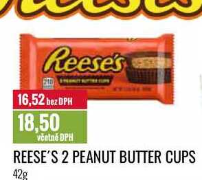 REESE'S 2 PEANUT BUTTER CUPS 42g 