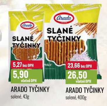 ARADO TYČINKY 43g, 400g 