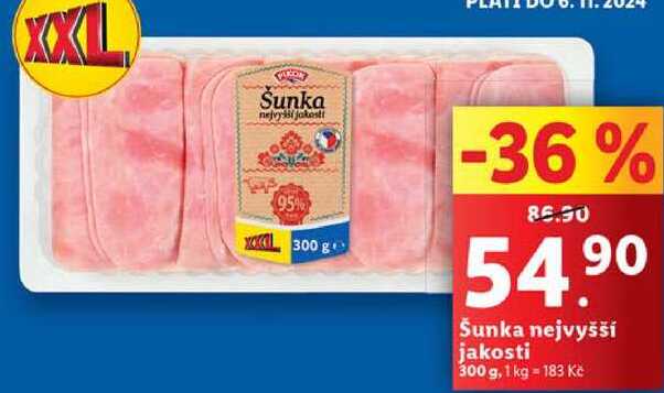 Šunka nejvyšší jakosti, 300 g