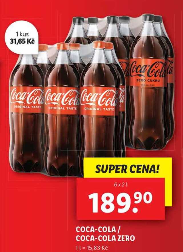 Coca-Cola / Coca-Cola Zero, 6x 2 l