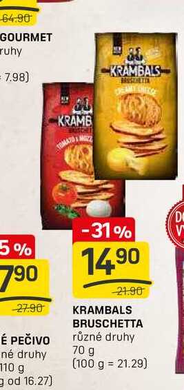 KRAMBALS BRUSCHETTA různé druhy 70 g 