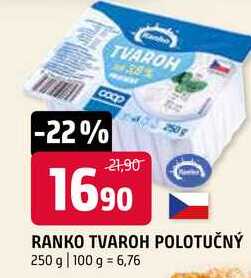 Ranko tvaroh polotučný 250g