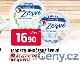 Madeta jihočeské žervé 90g vybrané druhy 