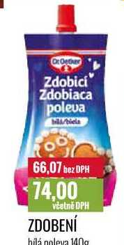 ZDOBENÍ bílá poleva 140g 