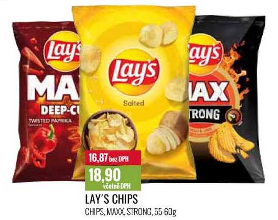 LAY'S CHIPS 55-60g 