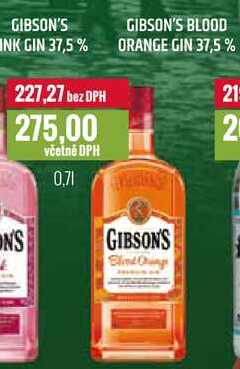 GIBSON'S BLOOD ORANGE GIN 37,5% 0,7l