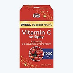 GS Vitamin C1000 se šípky 100 + 30 tablet