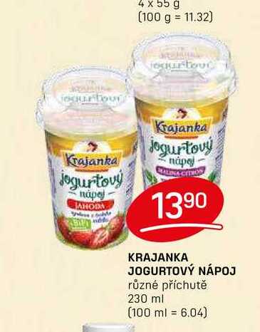 KRAJANKA JOGURTOVÝ NÁPOJ různé příchutě 230 ml 