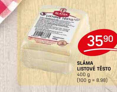 SLÁMA LISTOVÉ TĚSTO 400 g 