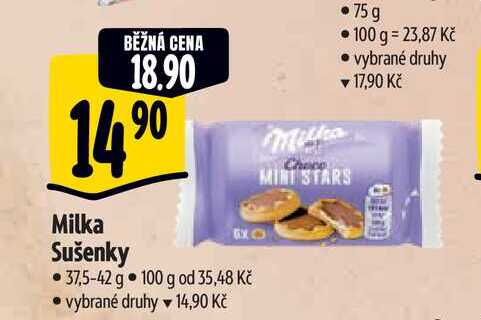   Milka Sušenky  37,5-42 g