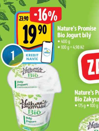   Nature's Promise Bio Jogurt bílý 400 g  