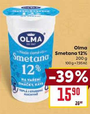 Olma Smetana 12% 200 g