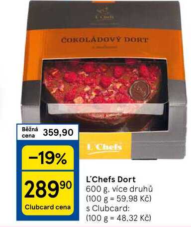 L'Chefs Dort, 600 g, více druhů