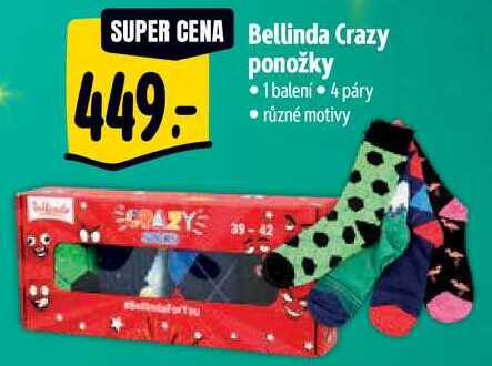 Bellinda Crazy ponožky, 4 páry