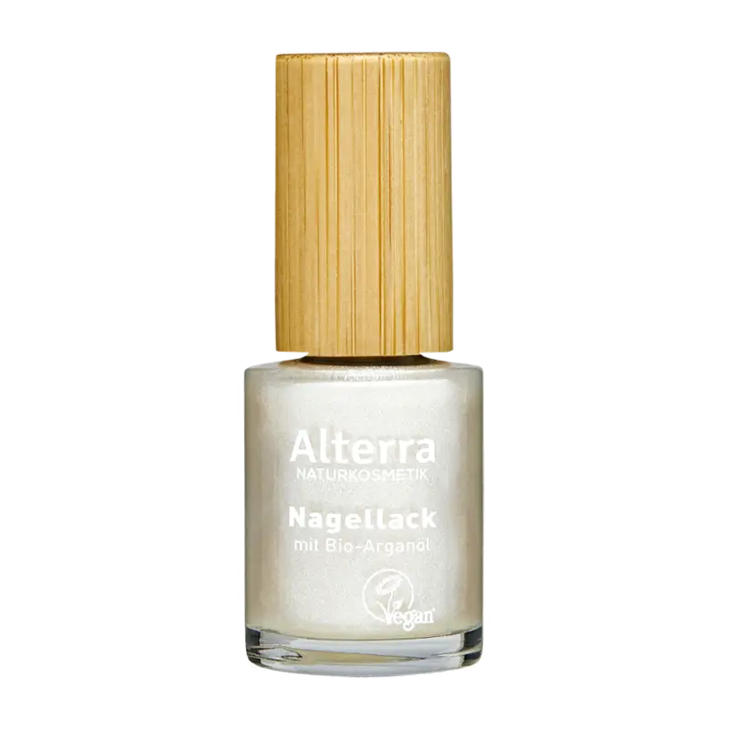 Alterra Naturkosmetik Lak na nehty 14 White Glitter, 1 ks