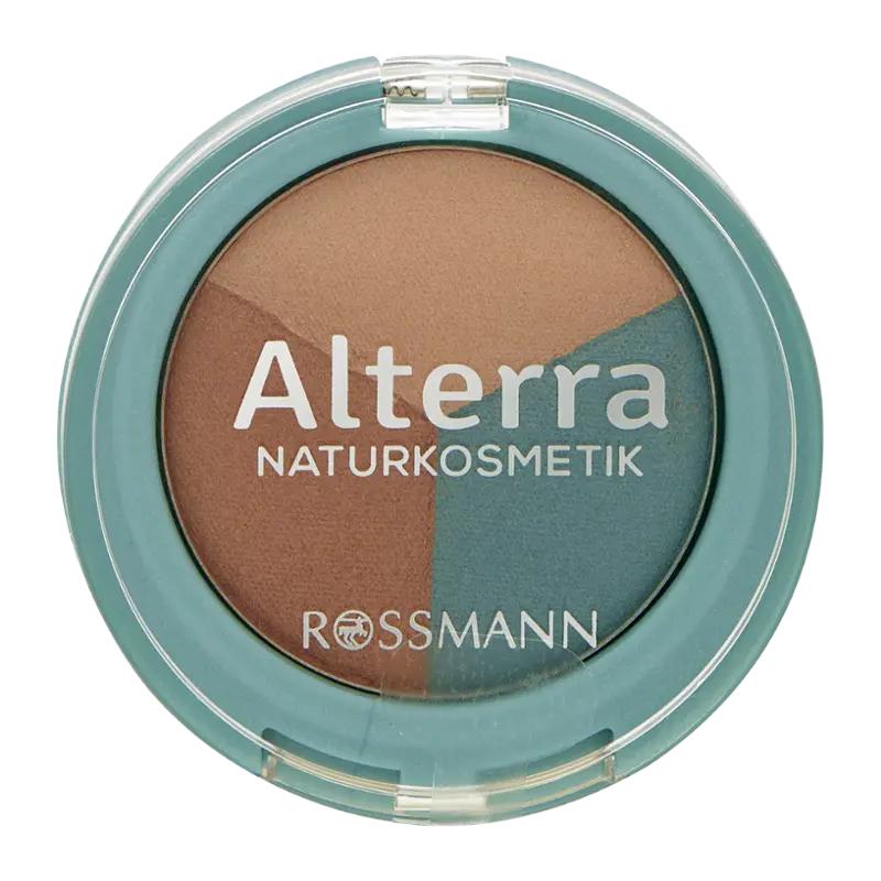 Alterra Naturkosmetik Oční stíny Trio 10 Paradise Bloom, 1 ks